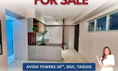 Corner 2BR 2 Bedroom Unit with Parking in Avida Towers 34th St., BGC