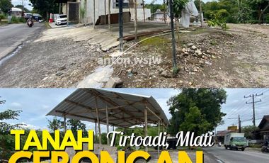Tanah Strategis Mlati Jogja tepi Jl Sidomoyo Lt 331 m2 l 17 m SHM