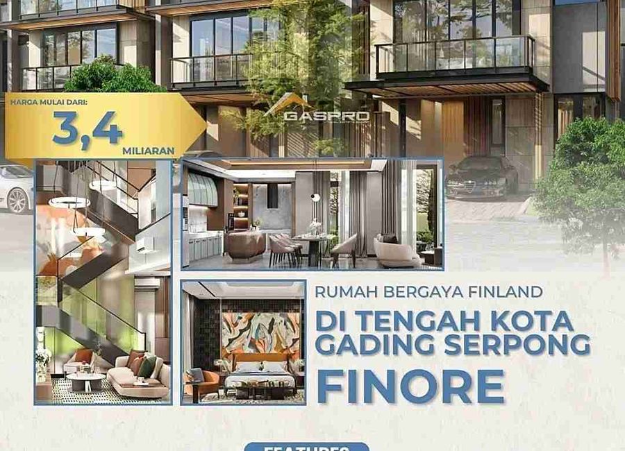 Rumah Mewah 3 Lantai New Cluster Finore By Summarecon serpong - BSD ...