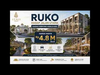 Ruko 3 Lantai Hadap Jalan Utama Gading Serpong menuju BSD