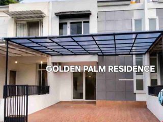 Dijual Rumah Golden Palm residence, 6x12.5, 75 m2, 2.5 lt, 3+1 kt, 2 +1 km, pam, shm, pln. 4.400 watt, full furnish