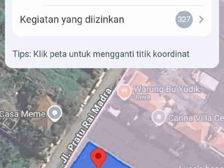 tanah murah jalan utama pantai seseh Badung Bali