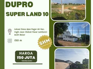 DUPRO Superland 10-Tanah Kavling di lokasi Ajee Pagar Air,Kec. Ingin Jaya,Aceh Besar