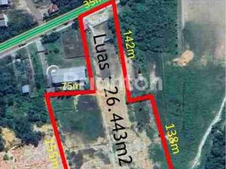 TANAH LUAS 26,44 HA DI PEKANBARU, AKSES TOL & BANDARA