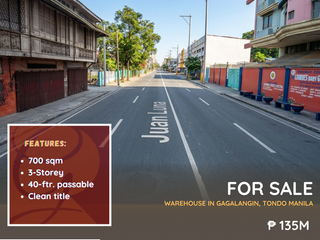 For Sale: Warehouses located at Gagalangin, Tondo Manila