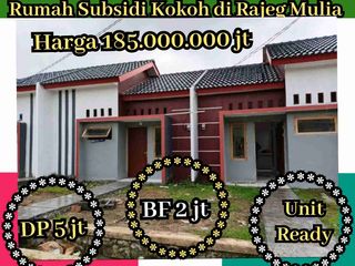 DP 5 jt boking 2 jt dpt Rumah Subsidi Siap Huni harga 185 jt