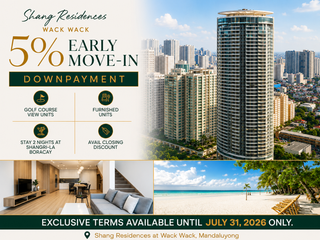 Premium Condo for Sale at Shang Residences Wack Wack Mandaluyong City | Breathtaking Golf Course Scenery