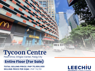Full Floor Office Space for Sale in Tycoon Centre, Ortigas - FOR SALE