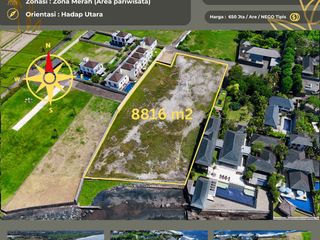 Tanah Beach front Super premium di lingkungan komplek villa komersil dan mewah sangat cocok untuk investasi