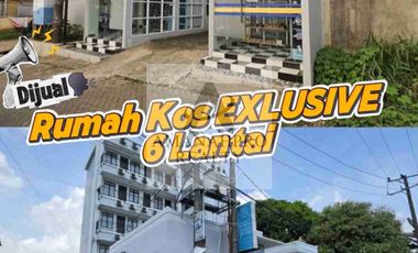 Dijual Rumah Kos EXLUSIVE 6 Lantai 22 Kamar di depan Kampus UIN Samata Gowa, Kos Full Tersewa