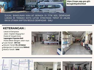 Dijual Bangunan Kantor 2 Lantai dekat Lapangan Puputan