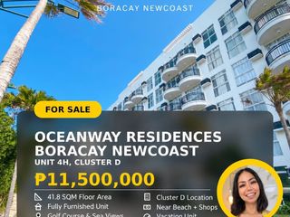 FOR SALE | Fully Furnished Condo Unit in Boracay Newcoast with view of the beach & golf course