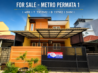 Rumah 2 Lantai 4 Kamar di Metro Permata 1 – SHM Ready, Harga Hanya Rp 2 Miliar Nego!
