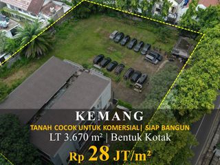 Kemang Timur 3670m² Tanah Komersial SHM 28jt/m², 102M Nego