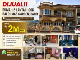 DIJUAL‼️
Rumah 2 lantai HOOK Baloi Mas Garden, Baloi