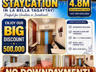 3BR Staycation unit in La Bella For Sale
