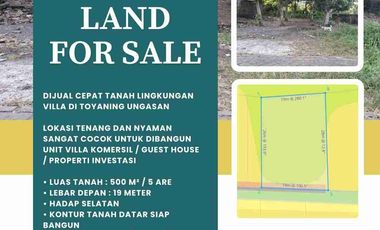 DIJUAL CEPAT TANAH LINGKUNGAN VILLA DI TOYANING UNGASAN