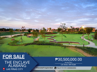 For Sale: 305 SQM Residential Lot for Sale in Las Pinas City at The Enclave Alabang