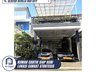 DIJUAL RUMAH SEMI FURNISH LOKASI SANGAT STRATEGIS DI CLUSTER SEVILLA BSD CITY (ENB398)
