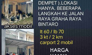 DIJUAL CEPAT 2 unit rumah 2 lantai siap huni di graha raya bintaro