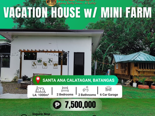 FOR SALE: 7.5M Vacation House with Mini Farm in Santa Ana, Calatagan Batangas - LSS