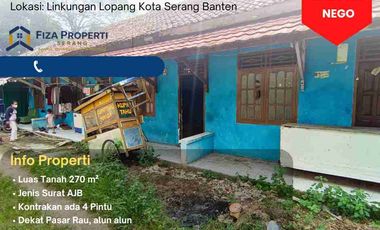 Dijual  Kontrakan 4 Pintu  Lt 270m² surat AJB- Rp.250Jt Nego