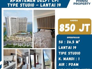 Dijual Apartemen Delft CPI Makassar Type Studio Full Furnish – Lantai 19, Beach & City View