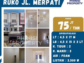 Disewakan Ruko 3 Lantai di Jl. Merpati – Lokasi Strategis untuk Usaha
