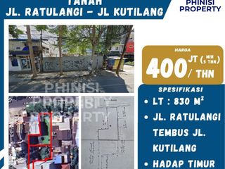 Disewakan Tanah Strategis Jl. Dr. Ratulangi Tembus Jl. Kutilang – Makassar