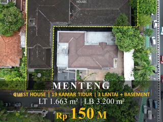 Menteng 1663/3200m² 3Lt Basement 19KT 5Apt Gym 150M Nego