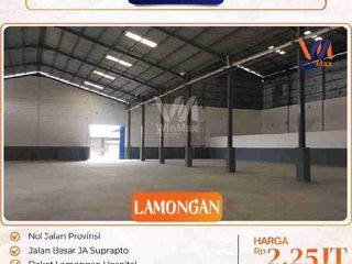 Di Jual Pabrik+Tanah + Gudang Siap Pakai Di Pusat Kota Lamongan

LT: 2 Ha (lebar 75 meter) 
Di sertifikat 16.600m²
LB: 2000 + 3500
Hadap Utara
SHM
✅ Nol jalan Provinsi 
✅ Jalan Besar JA Suprapto
✅ Dekat Lamongan Hospital
✅ Dekat Univ Muhammadyah
✅ Dekat Hotel Bougenville
Harga 2.25jt/m² Nego (45 M)