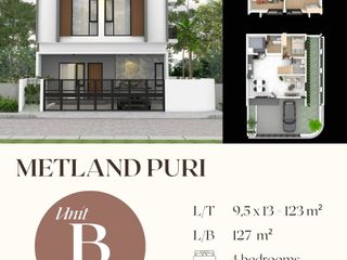Dijual Rumah Baru Minimalis di Metland Puri, Uk.9.5x13m2, Shgb