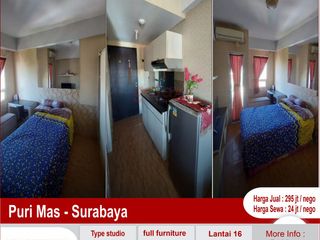 Apartemen Studio Furnish Puri Mas Surabaya