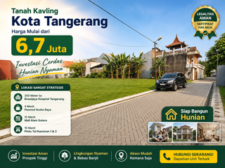 Tanah Kavling Murah SHM, Dekat Brawijaya Hospital Tangerang