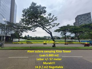 Tanah Jalur Sutera Boulevard MURAH!! Lebar depan +/- 60 m Alam Sutera n1131