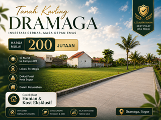 Kavling Hanya 2 Jt-an Dekat Kampus IPB Dramaga, Terima SHM per Unit