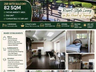 2 BR Condo unit with Balcony in Taguig