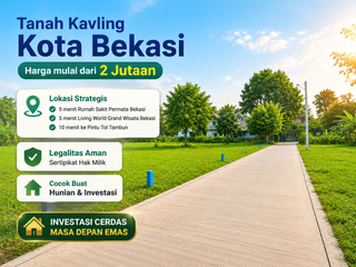 Tanah Kavling Murah 2 Jt-an Dekat Living World Grand Wisata, SHM Terjamin