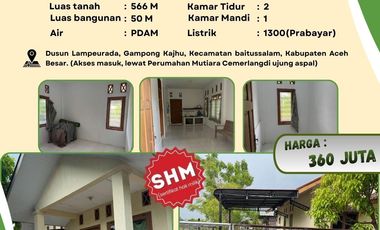 Rumah Dijual di Kajhu Aceh Besar - Luas Tanah 566 m² - Legalitas SHM
