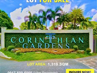 Good Buy!! 1,319 Sqm Vacant Lot in Corinthian Gardens - Negotiable