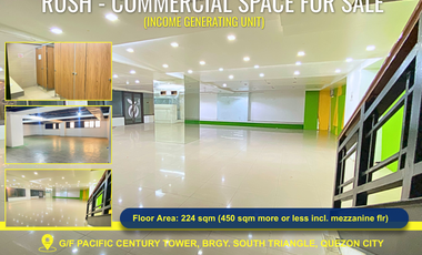 For Sale Commercial Unit with 200k Monthly Income near ABSCBN - Perfect for Investment / Cash or Bank Financing.