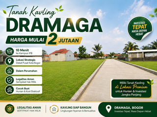 Tanah Murah 2 Jt-an Dekat IPB Cocok Bangun Kost, SHM Terjamin
