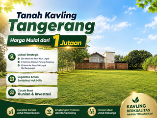 Kavling Murah Hanya 1 Jt-an Dekat Pintu Tol Legok, SHM