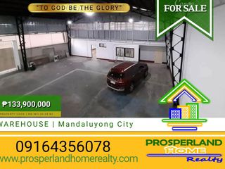 🏭FOR SALE: WAREHOUSE IN MANDALUYONG CITY🏭