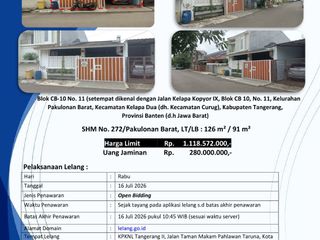 DIJUAL PROPERTI MELALUI LELANG !!!