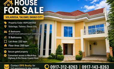4-Bedroom House for Sale in Solariega, Talomo, Davao City