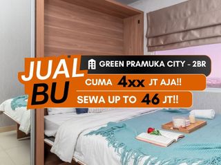 Jual Cepat Apartemen Green Pramuka City 2BR Furnished Samping Green Pramuka Mall Kelapa Gading