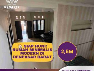 🏡 DIJUAL – Rumah Minimalis 2 Lantai Full Furnished di Denpasar Barat