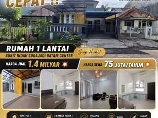 DIJUAL / SEWA  Rumah 2 lantai siap huni di Bukit Indah Sukajadi, Batam Center