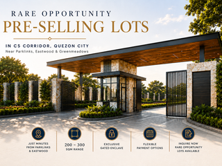 Exclusive Residential Pre-Selling Lots for Sale in Quezon City Along C5 | Limited Lots Left